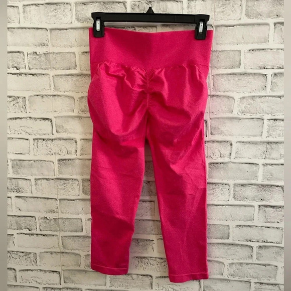 NWOT Women’s SHEIN high waist hot pink compression leggings Large - Picture 4 of 5